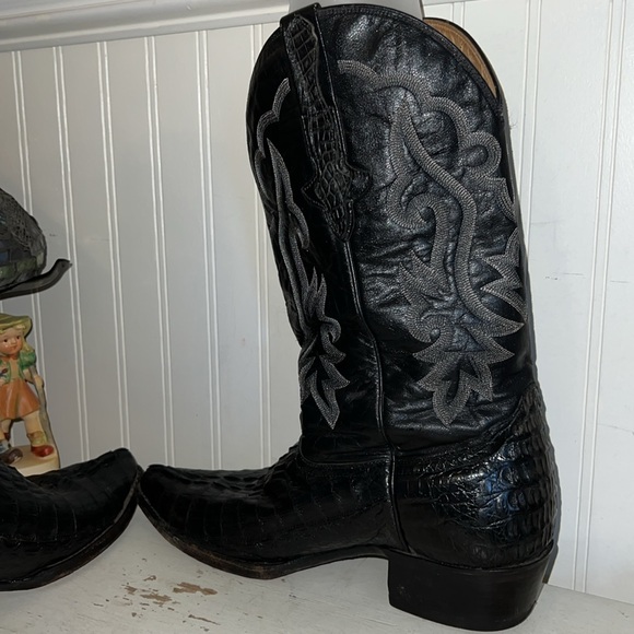 Rodeo black crocodile cowboy western boots size 12 - Picture 6 of 11